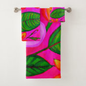 Tropische badhanddoekset bad handdoek (Insitu)
