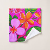 Tropische badhanddoekset bad handdoek (Wasdoekje)