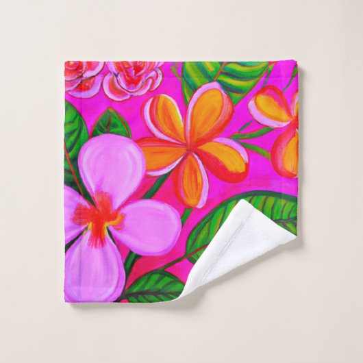 Tropische badhanddoekset bad handdoek (Wasdoekje)