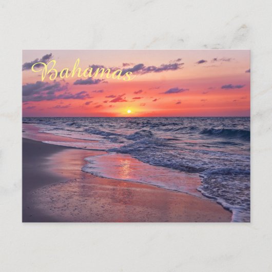 Tropische Bahamas Sunset Paradise Beach Briefkaart (Voorkant)