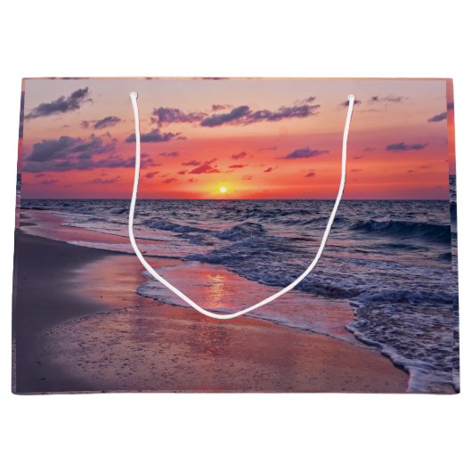 Tropische Bahamas Sunset Paradise Beach Groot Cadeauzakje (Voorkant)