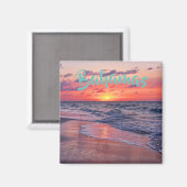 Tropische Bahamas Sunset Paradise Beach Magneet (Voorkant / Achterkant)