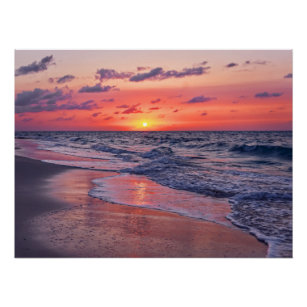 Tropische Bahamas Sunset Paradise Beach Perfect Poster