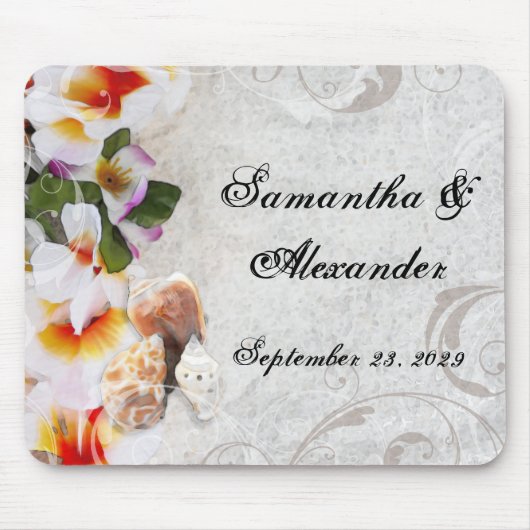 Tropische bakbloemen/planken muismat (Voorkant)