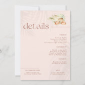 Tropische balken | Bachelorette Weekend Kaart (Achterkant)