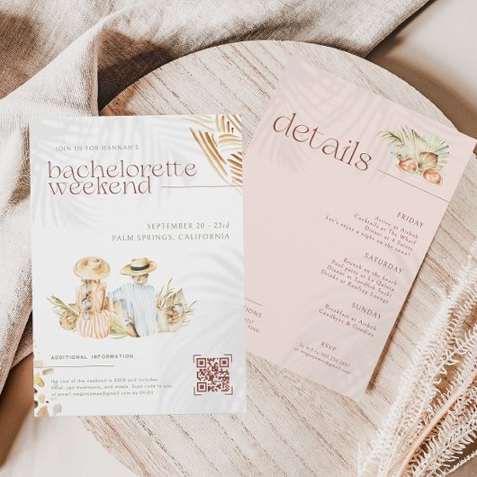 Tropische balken | Bachelorette Weekend Kaart