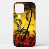 Tropische balken gepersonaliseerd Case-Mate iPhone case (Achterkant)
