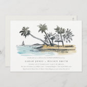 Tropische balkschets voor schetsen kaart (Voorkant / Achterkant)