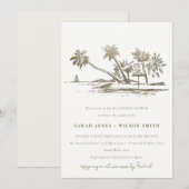 Tropische balkschets voor schetsen kaart (Voorkant / Achterkant)