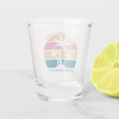 Tropische balkstructuur Aangepaste lenteverbrek Shot Glas (Achterkant)