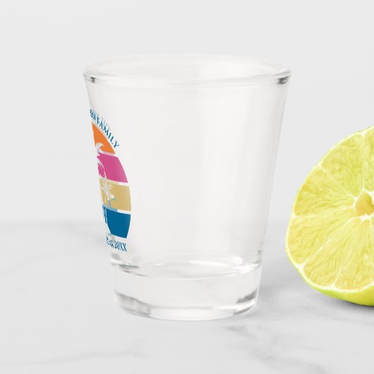 Tropische balkstructuur Aangepaste lenteverbrek Shot Glas (Rechts)