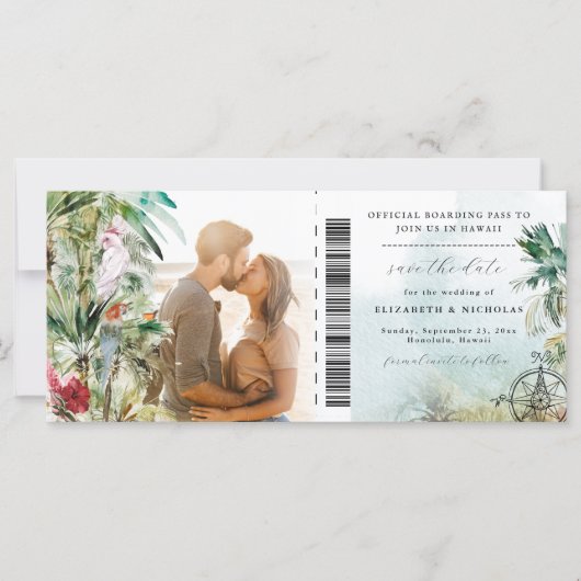 Tropische balkstructuur | Instapkaart (Voorkant)