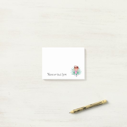 Tropische ballerina post-it® notes (Op bureau)