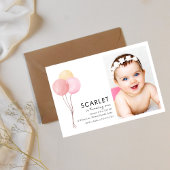 Tropische ballonnen eenvoudige uitnodiging voor ee