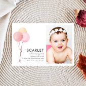 Tropische ballonnen eenvoudige uitnodiging voor ee