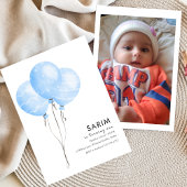 Tropische ballonnen eenvoudige uitnodiging voor ee