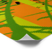 Tropische bamboe en luipaard poster (Hoek)