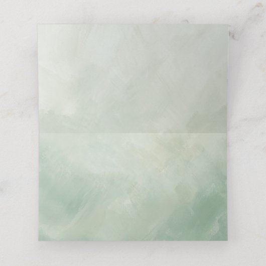 Tropische banaan bladeren loof bruiloft of banket plaatskaartje (Binnenkant ongevouwen)