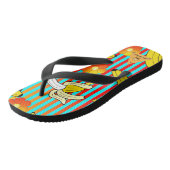 Tropische banaan gestreepte flip flops (Schuin)