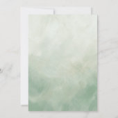 Tropische banaan laat botanische groene bruiloft o kaart (Achterkant)