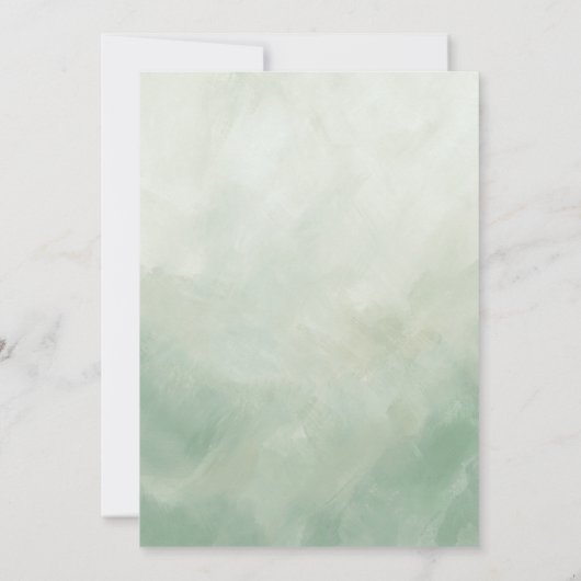 Tropische banaan laat botanische groene bruiloft o kaart (Achterkant)