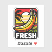 Tropische Banaan Levendige Verse Decal Sticker (Vel)
