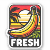 Tropische Banaan Levendige Verse Decal Sticker (Voorkant)