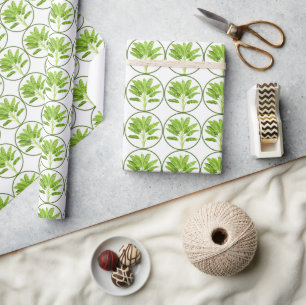 Tropische Banaanblad Botanische Cirkel Cadeaupapier