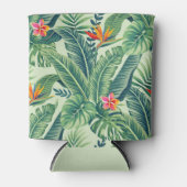 Tropische banaanmonstera Palm Leaves & Flowers Blikjeskoeler (Voorkant)