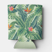 Tropische banaanmonstera Palm Leaves & Flowers Blikjeskoeler (Achterkant)