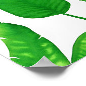 Tropische banaanpalmbladeren drukken A4-Waterverf  Poster (Hoek)