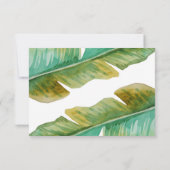 Tropische Banana Leaf Wedding RSVP Kaart (Achterkant)
