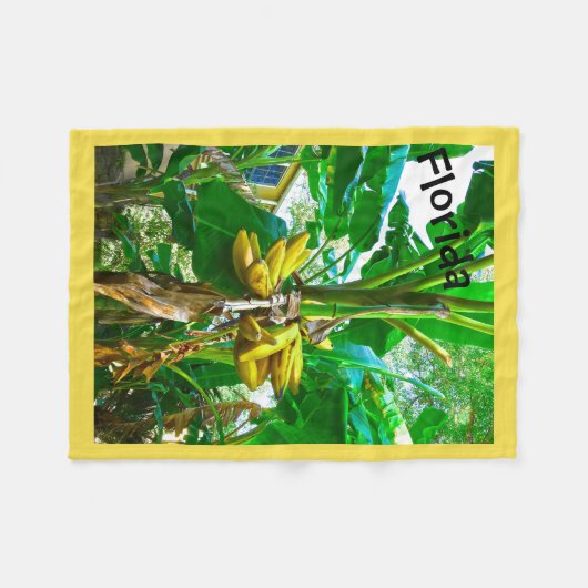 Tropische Banana Palm Tree St Augustine Florida Fleece Deken (Voorkant (Horizontaal))