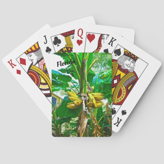 Tropische Banana Palm Tree St Augustine Florida Pokerkaarten (Achterkant)