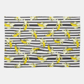 Tropische Bananen Stripes Theedoek (Horizontaal)