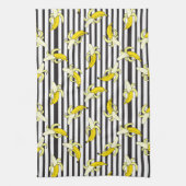 Tropische Bananen Stripes Theedoek (Verticaal)