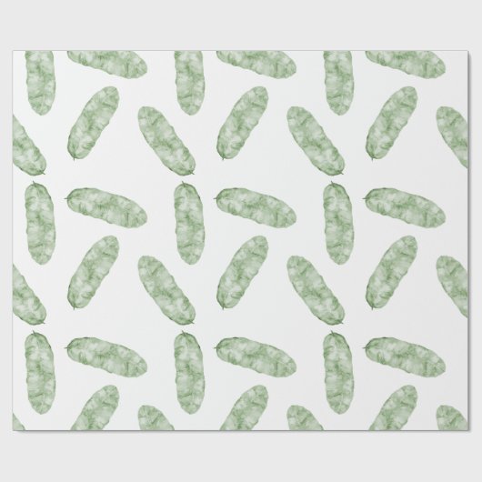 Tropische bananenbladeren cadeaupapier (Vlak)