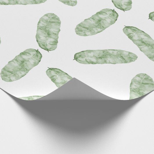Tropische bananenbladeren cadeaupapier (Hoek)