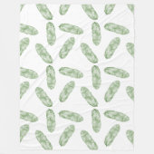 Tropische Bananenbladeren Fleece Deken (Voorkant)