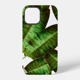 Tropische bananenbladeren, naadloze junglebladflor iPhone 12 hoesje