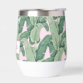 Tropische bananenbladeren op roze (Links)