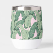 Tropische bananenbladeren op roze (Achterkant)