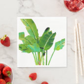 Tropische bananenbladeren Waterverf Servet (Insitu)