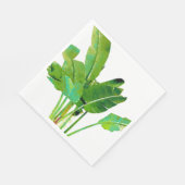 Tropische bananenbladeren Waterverf Servet (Hoek)