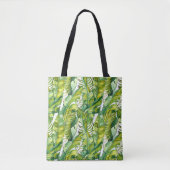 Tropische bananenbladeren Waterverf Tote Bag (Voorkant)