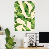 Tropische bananenbladprint poster (Thuiskantoor)