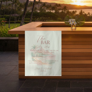 Tropische Bar en Handtekening Drink Waterverf Eila Wandkleed