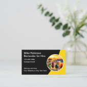 Tropische barman voor het huren van Visitekaartjes (Staand voorkant)