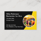 Tropische barman voor het huren van Visitekaartjes (Voorkant)