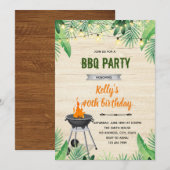 Tropische bbq-uitnodiging kaart (Voorkant / Achterkant)